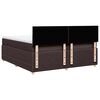vidaXL Sommier &agrave; lattes de lit avec matelas Marron fonc&eacute; 200x200 cm