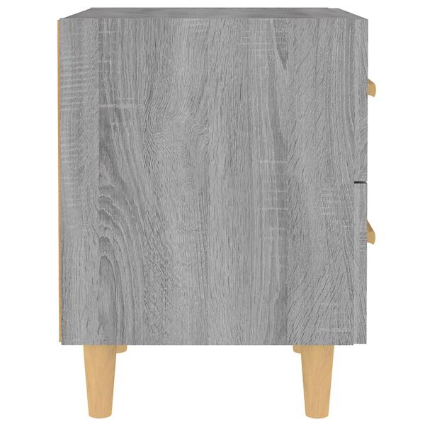 vidaXL Tables de chevet 2 pcs Sonoma gris 40x35x47,5 cm