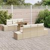 vidaXL Ensemble de salle &agrave; manger pour jardin 7 pcs Beige et cr&egrave;me