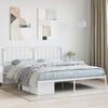 vidaXL Cadre de lit m&eacute;tal sans matelas et t&ecirc;te de lit blanc 180x200 cm