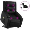 vidaXL Fauteuil inclinable de massage &eacute;lectrique noir similicuir