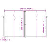 vidaXL Auvent lat&eacute;ral r&eacute;tractable beige 200x1200 cm