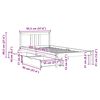 vidaXL Cadre de lit sans matelas blanc 90x200 cm bois de pin massif