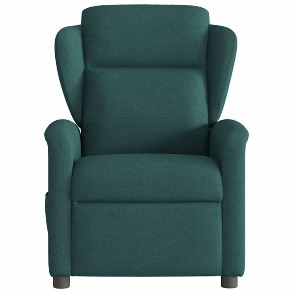 vidaXL Fauteuil de massage inclinable Vert fonc&eacute; Tissu