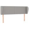 vidaXL T&ecirc;te de lit avec oreilles Gris clair 147x23x78/88 cm Tissu