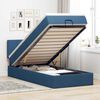 vidaXL Lit ottoman avec matelas et LED Bleu 90x200 cm Tissu