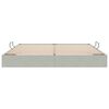 vidaXL Lit de Rangement avec matelas Gris clair 200 x 200 cm Velours