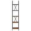 vidaXL &Eacute;tag&egrave;re Ch&ecirc;ne fum&eacute; 40 x 30 x 183 cm Bois d'ing&eacute;nierie