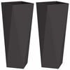 vidaXL Jardini&egrave;re 2 pcs Noir 30 x 30 x 75 cm Acier