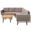 vidaXL Salon de jardin 4 pcs avec coussins R&eacute;sine tress&eacute;e Gris