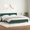 vidaXL Sommier &agrave; lattes de lit et matelas vert fonc&eacute; 200x210cm velours