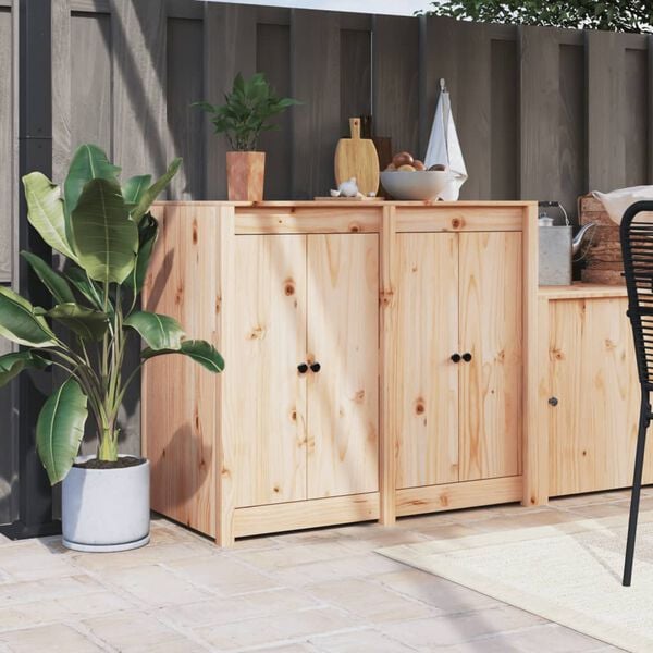 vidaXL Armoire de cuisine d'ext&eacute;rieur MEPPEL bois de pin massif