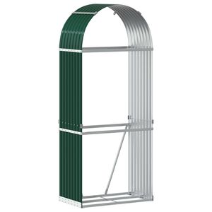 vidaXL Porte-b&ucirc;ches vert 80x45x190 cm acier galvanis&eacute;