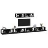 vidaXL Ensemble de meubles TV 6 pcs Noir Bois d'ing&eacute;nierie