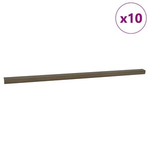 vidaXL Nez de marche 10 pc Marron 67 x 3.5 x 3 cm Aluminium