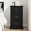 vidaXL Cabinet de chevet avec tiroir Ch&ecirc;ne noir 39 x 39 x 67,5 cm