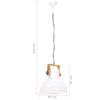 vidaXL Lampe suspendue industrielle 25 W Blanc Rond 40 cm E27