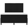 vidaXL Lit &agrave; ressorts avec matelas Noir 140 x 200 cm tissu