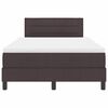 vidaXL Lit &agrave; ressorts avec matelas Marron fonc&eacute; 120 x 200 cm tissu