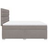 vidaXL Sommier &agrave; lattes de lit avec matelas Taupe 180x200 cm Tissu