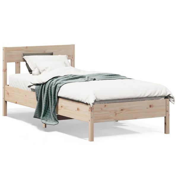 vidaXL Cadre de lit sans matelas 75x190 cm bois de pin massif