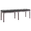vidaXL Banc Lin Bois solide 150x40x48 cm Gris fonc&eacute;