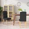 vidaXL Chaises &agrave; manger lot de 2 noir tissu