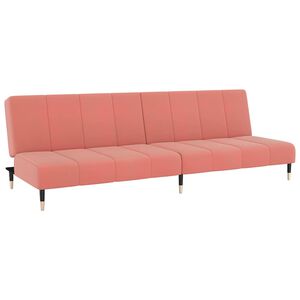 vidaXL Canap&eacute;-lit &agrave; 2 places rose velours