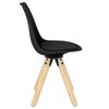 vidaXL Chaises pivotantes &agrave; manger lot de 2 noir PP