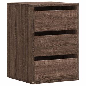 vidaXL Commode d'angle ch&ecirc;ne marron 40x41x58 cm bois d'ing&eacute;nierie