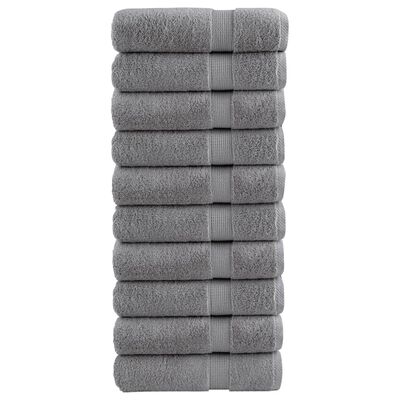 vidaXL Essuie-mains de qualité supérieure SOLUND 10 pcs gris 600 g/m²