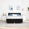 vidaXL Lit &agrave; ressorts avec matelas Noir 140 x 190 cm tissu