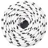 vidaXL Corde de bateau tress&eacute; Blanc 8 mmx25 m Polyester