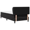 vidaXL Lit &agrave; ressorts avec matelas Noir 90 x 190 cm Velours