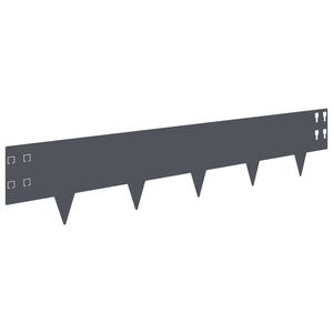 vidaXL Bordure de Pelouse 10 pc 100 x 20 cm Acier Anthracite