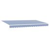 vidaXL Auvent R&eacute;tractable Bleu et blanc 350 x 200 cm Tissu et m&eacute;tal