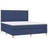 vidaXL Sommier &agrave; lattes de lit avec matelas Bleu 180x200 cm Tissu