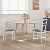 vidaXL Chaise de salle &agrave; manger 2 pcs Blanc et Gris