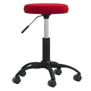 vidaXL Chaise pivotante de bureau Rouge bordeaux Velours