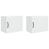 vidaXL Meuble mural PORTO 2 pc Blanc Bois d'ing&eacute;nierie