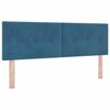 vidaXL Lit &agrave; ressorts avec matelas Bleu fonc&eacute; 140 x 190 cm Velours