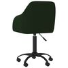 vidaXL Chaise pivotante de salle &agrave; manger Vert fonc&eacute; Velours