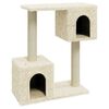 vidaXL Arbre &agrave; chat avec griffoirs en sisal Cr&egrave;me 60 cm