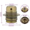 vidaXL Douilles de lampe 2 pcs bronze E27