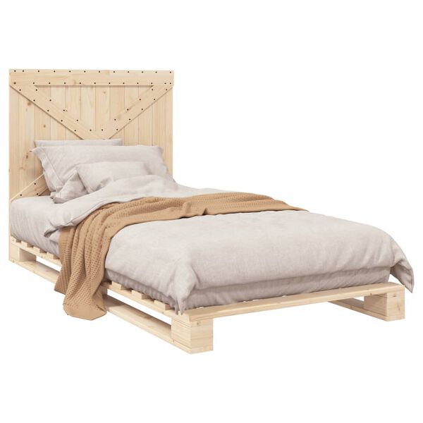 vidaXL Cadre de lit sans matelas avec t&ecirc;te de lit 100x200 cm