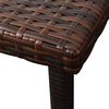 vidaXL Chaises longues lot de 2 avec table r&eacute;sine tress&eacute;e marron