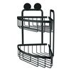 Kleine Wolke Support double pour douche triangulaire Rocco Noir
