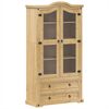 vidaXL Vitrine en verre Corona 99x43x187 cm bois massif de pin