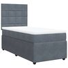 vidaXL Sommier &agrave; lattes de lit et matelas Gris fonc&eacute; 80x200 cm Velours