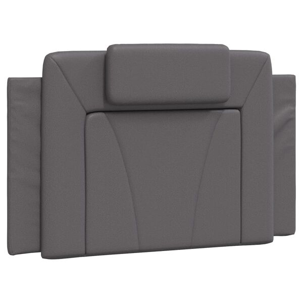 vidaXL Coussin de t&ecirc;te de lit Viana gris 90 cm similicuir